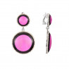 Laura - Boucles d'oreilles clip fuchsia