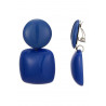 Nasra - Boucle d'oreille clip Acier Bleue