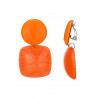 Nasra - Boucle d'oreille clip Acier Orange