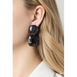 Nasra - Boucle d'oreille clip Acier Fuchsia