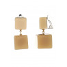 Nathanaelle - Boucle d'oreille clip Acier Beige