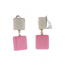 Nathanaelle - Boucle d'oreille clip Acier Rose