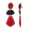 Nyree - Boucle d'oreille clip Acier Rouge