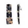 Neo - Boucle d'oreille clip Acier Noire