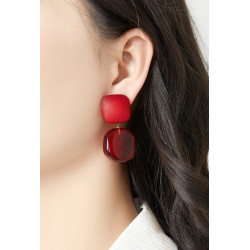 Noy - Boucle d'oreille clip Acier Verte