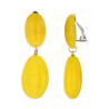 Nomaira - Boucle d'oreille clip Acier Jaune