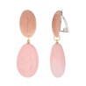 Nomaira - Boucle d'oreille clip Acier Rose