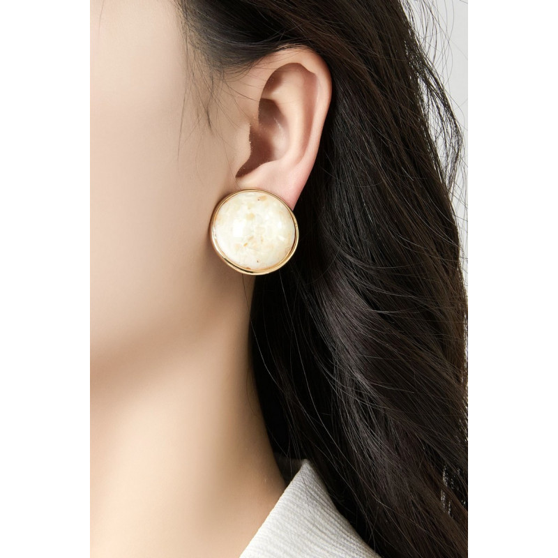 Natika - Boucle d'oreille clip Blanche