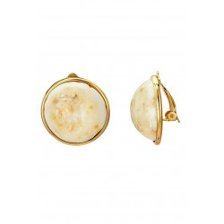 Natika - Boucle d'oreille clip Blanche