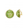 Natika - Boucle d'oreille clip Verte