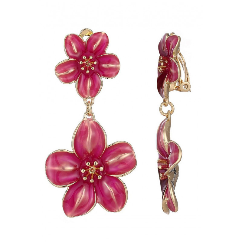 Nona - Boucle d'oreille clip Fuchsia