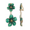 Nona - Boucle d'oreille clip Verte