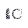 Nomusa - Boucle d'oreille clip Bleue