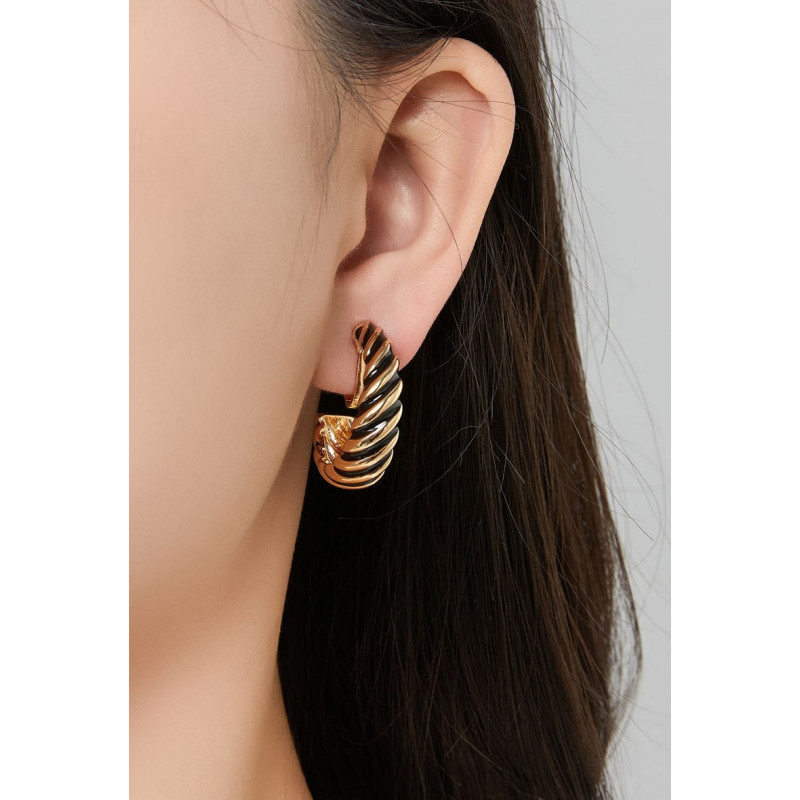 Nomusa - Boucle d'oreille clip Noire