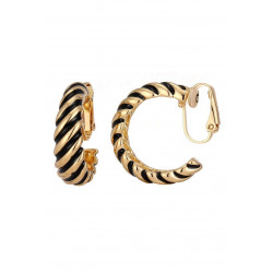 Nomusa - Boucle d'oreille clip Noire