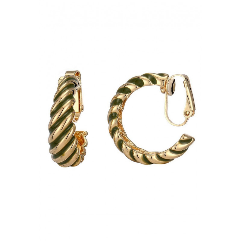 Nomusa - Boucle d'oreille clip Verte