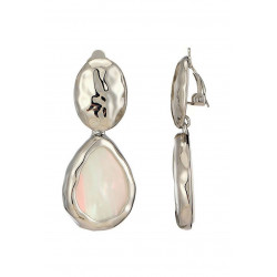 Nora - Boucle d'oreille clip Blanche