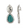 Nora - Boucle d'oreille clip Turquoise