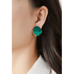 Nola - Boucle d'oreille clip Bordeaux