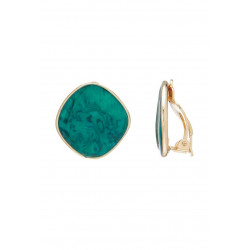 Nola - Boucle d'oreille clip Verte