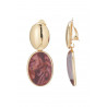Noelle - Boucle d'oreille clip Bordeaux