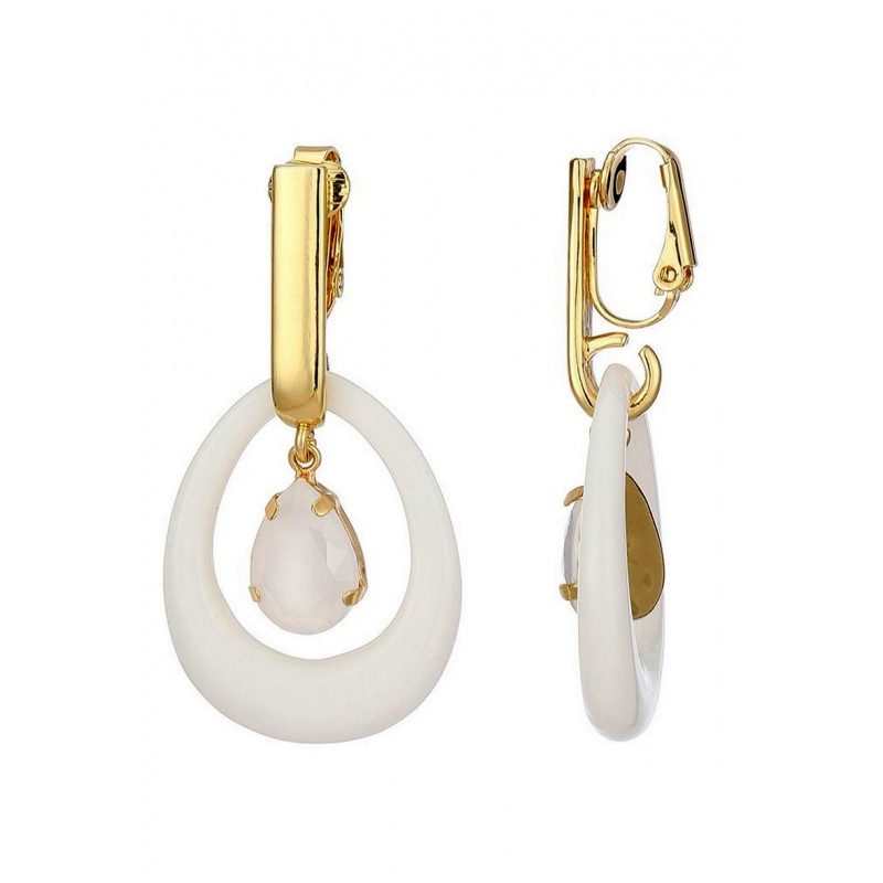 Ngozi - Boucle d'oreille clip Blanche