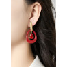 Ngozi - Boucle d'oreille clip Rouge