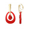 Ngozi - Boucle d'oreille clip Rouge