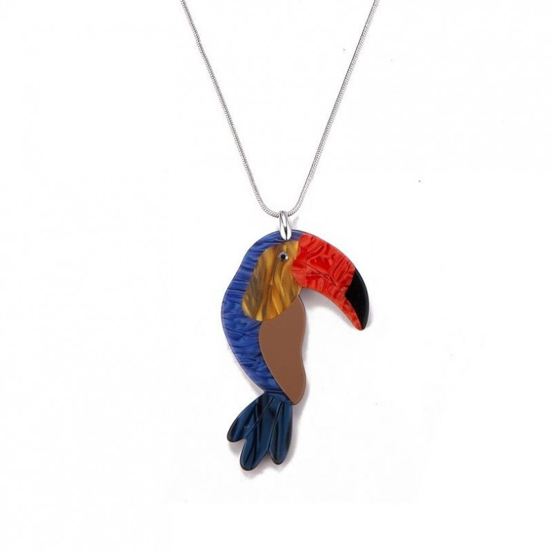 Okazaki Sautoir bleu marron