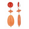 Uzima - Boucle d'oreille clip acier Orange