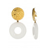 Niobe - Boucle d'oreille clip Blanche