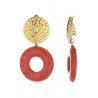 Niobe - Boucle d'oreille clip Orange