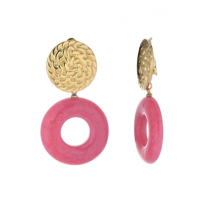 Niobe - Boucle d'oreille clip Rose