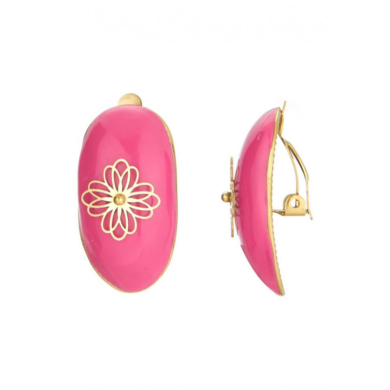 Zelpha - Boucle d'oreille clip Rose