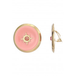 Zhaklina - Boucle d'oreille clip Rose