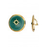 Zhaklina - Boucle d'oreille clip Verte