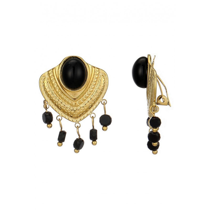 Zipporah - Boucle d'oreille clip Noire