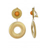Zisel - Boucle d'oreille clip Orange