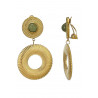 Zisel - Boucle d'oreille clip Vert opaline