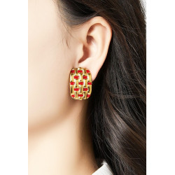 Zorica - Boucle d'oreille clip Acier Blanche