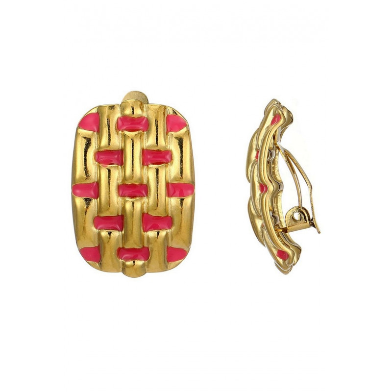 Zorica - Boucle d'oreille clip Acier Rose