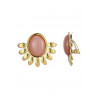 Zahr - Boucle d'oreille clip Acier Rose