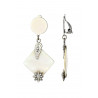 Lhana - Boucle d'oreille clip Blanche