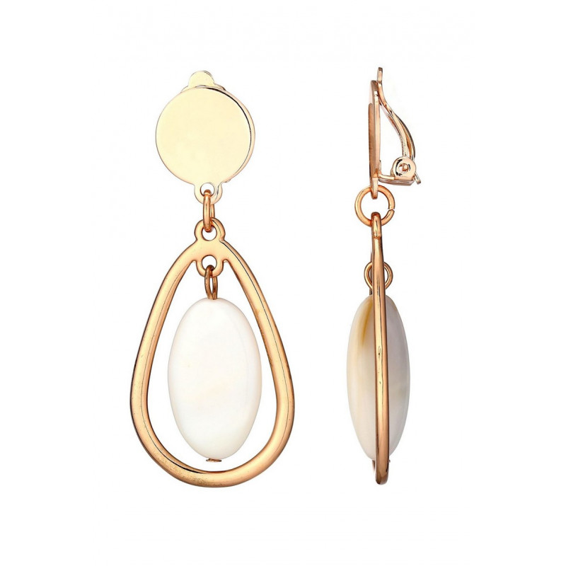 Lolia - Boucle d'oreille clip Dorée rose
