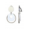 Saito - Boucle d'oreille clip Blanche