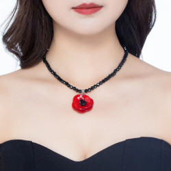 Rosa - Collier rouge