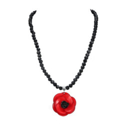 Rosa - Collier rouge
