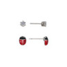 Paige - Boucles d'oreilles tige rouge