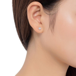 Paige - Boucles d'oreilles tige rouge