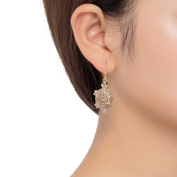 Paula - Boucles d'oreilles tige marron 2